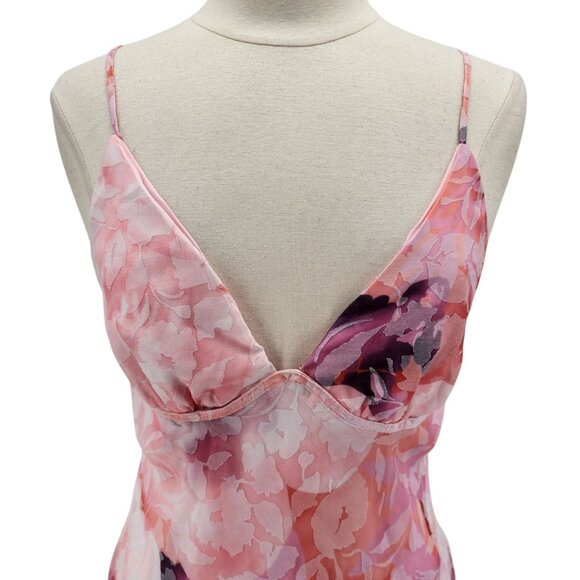 Hello Molly Womens 10 Dress Harbour Breeze Maxi Pink Floral Sleeveless Party - Picture 2 of 12